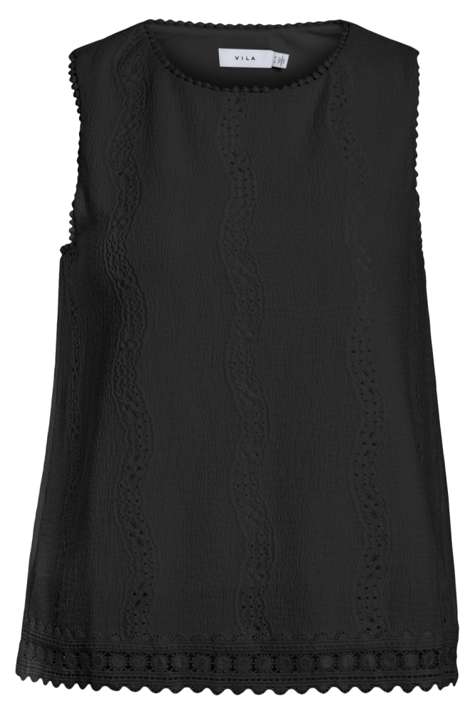 VITORTENA O-NECK S/L TOP 14106582 BLACK BEAUTY